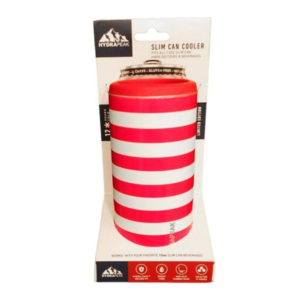 Hydra Peak Limited Edition Red & White Insulated Slim Can Holding Cup 12oz